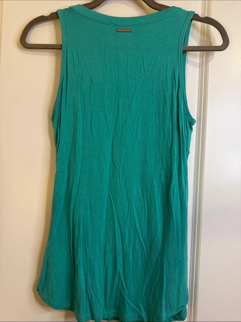 Michael Kors Teal Fringe-Trim Tank Top - Women's Sleeveless